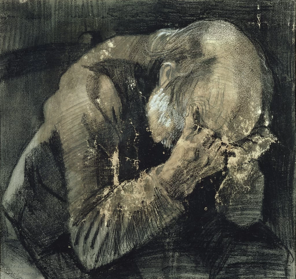 280-Vincent van Gogh-Uomo con la testa nelle mani - Rijksmuseum Kroller-Muller, Otterlo 